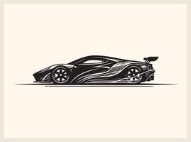 Dynamic Car Motion Illustration with Speed Lines vector