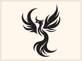 Rising Phoenix in Fiery Blaze of Transformation vector