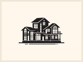 Modern and Efficient Multi-Family House Architecture vector