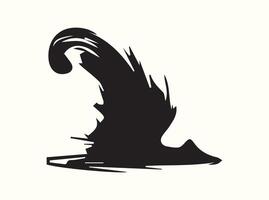 Expressive Ink Silhouette with Bold Strokes vector