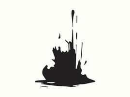 Abstract Ink Silhouette Isolated on White Background vector