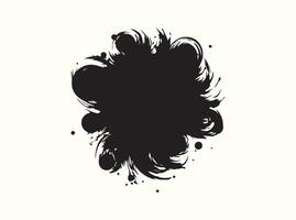 Minimalist Ink Silhouette in Abstract Form vector