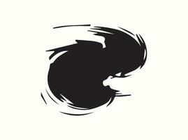 Elegant Ink Silhouette with Artistic Curves vector