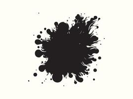 Flowing Ink Silhouette in Black and White vector