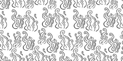 seamless pattern with flame in sketch style vector