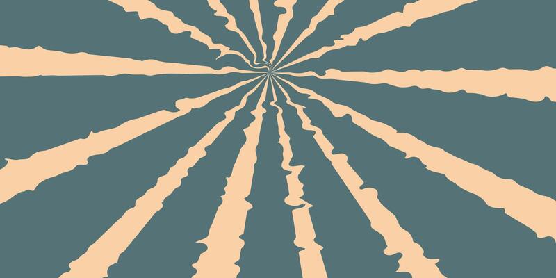 Psychedelic background. Wavy striped distorted wallpaper in retro style.