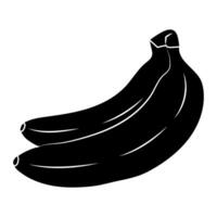 Bananas arranged side by side on a plain background in a simple black and white design vector