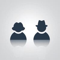 Pictograms of a man and a woman, an avatar, a character of unisex vector