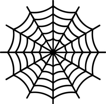 Spider Web Line Art - Perfect for Halloween Designs