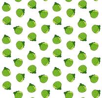 Webcabbage seamless pattern background. flat illustration on transparent background. illustration for package, kitchen design, fabric and textile. Eat green vector