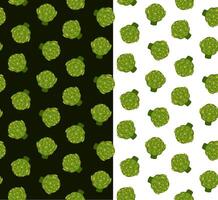 Artichokes seamless pattern on a black transparent background. flat concept of healthy food and ecological vegetables. Design for menu, package, cosmetic, textile. Eat green vector