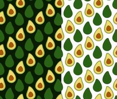 Seamless pattern with avocado. flat design textile, greeting card, poster, wrapping paper designs. Hand-drawn illustration. Eat green vector