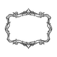 Vintage ornate decorative frame with intricate floral patterns and elegant symmetrical design vector