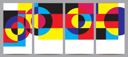 abstract colorful background set for banner, poster, template design, etc vector