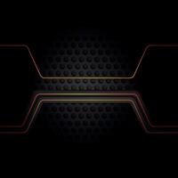 Dark Tech Background with Orange Lines vector