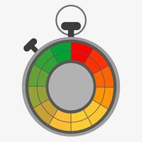 Stopwatch, countdown timer. Time animation. vector