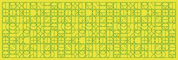 Geometric art poster. Simple shape and patterns, drawn with thin line. vector