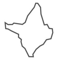 Amapa State of Brazil map, map design in gray line vector