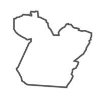 Para State of Brazil map in gray line vector