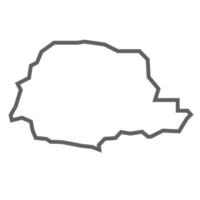 Parana State of Brazil map in gray line vector
