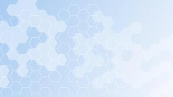 Abstract hexagon shape background on light blue color vector