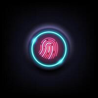 Fingerprint Scanning cyber security technology concept vector
