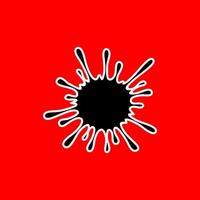 Abstract Ink Splash on Bold Red Background vector