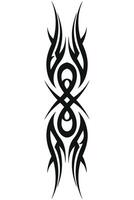 Tribal tattoo design set with ornamental patterns and nature-inspired elements vector