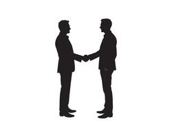 Confirmation Handshake Silhouette for Business vector