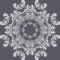 Damask Flower Nordic Abstract Geometric Pattern With Stripes Lines Folk Embroidery, Aztec Ornament Print. Design for Carpet, Wallpaper, Clothing, Wrapping, Fabric vector