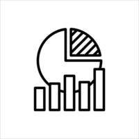 Market share icon on white background vector