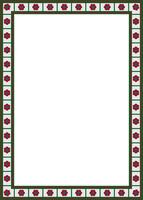 colored square gothic ornament. Medieval European rectangle, border. Classic pattern of the Germans, Angles, Saxon, Frank vector