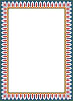 square colored national Persian ornament. Rectangle, frame, border, ethnic pattern of the peoples of Iran, Tajikistan vector