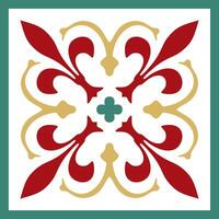 colored ancient Roman ornament elements. Classic European parts of patterns. Lilies and crowns vector