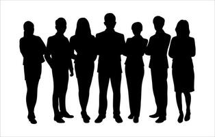 Synergy and Diversity. A Male Executive Leader with Managers and Employees vector