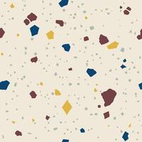 Seamless terrazzo floor tileable pattern vector