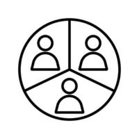 Customer segmentation icon on white background. vector