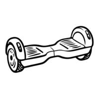 Modern Hoverboard Illustration with Hand Drawn Style vector