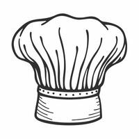 Black and White Chef Hat Illustration for Culinary Themed Designs vector