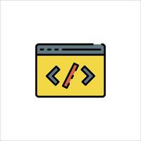 A web page with a red arrow on it vector