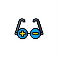 A pair of glasses with a plus sign on it vector