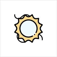 A sun with a circle in the middle vector