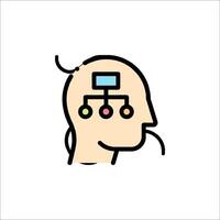 A person with a computer in their head vector