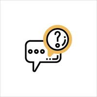 A speech bubble with a question mark on it vector