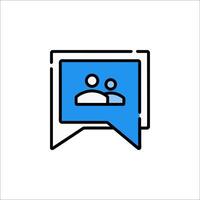 A chat icon with two people in it vector