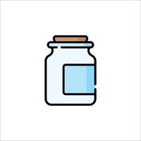 A jar with a lid on a white background vector