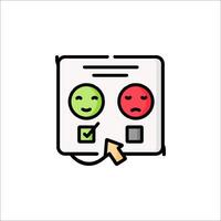 A button with two faces and a check mark vector