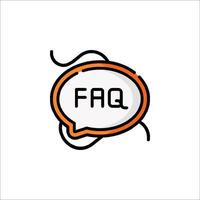 A logo for faq with a speech bubble vector