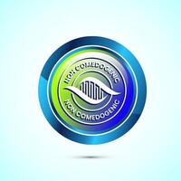 Non comedogenic icon design illustration, non comedogenic label sign. Glossy round button design vector