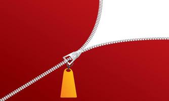 A creative digital illustration of a red surface unzipping vector
